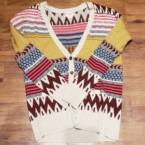 Tribal Buttoned Up Sweater/Cardigan